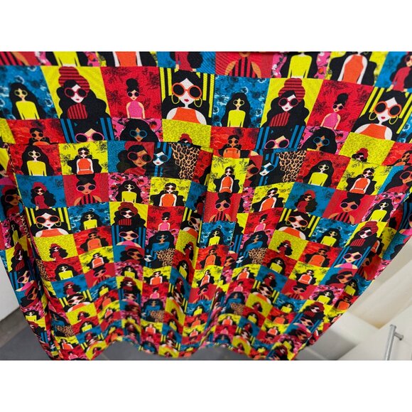 Alice + Olivia Willa Stace Face Squad of the World Shirt Blouse Silk Rainbow S - Picture 13 of 16